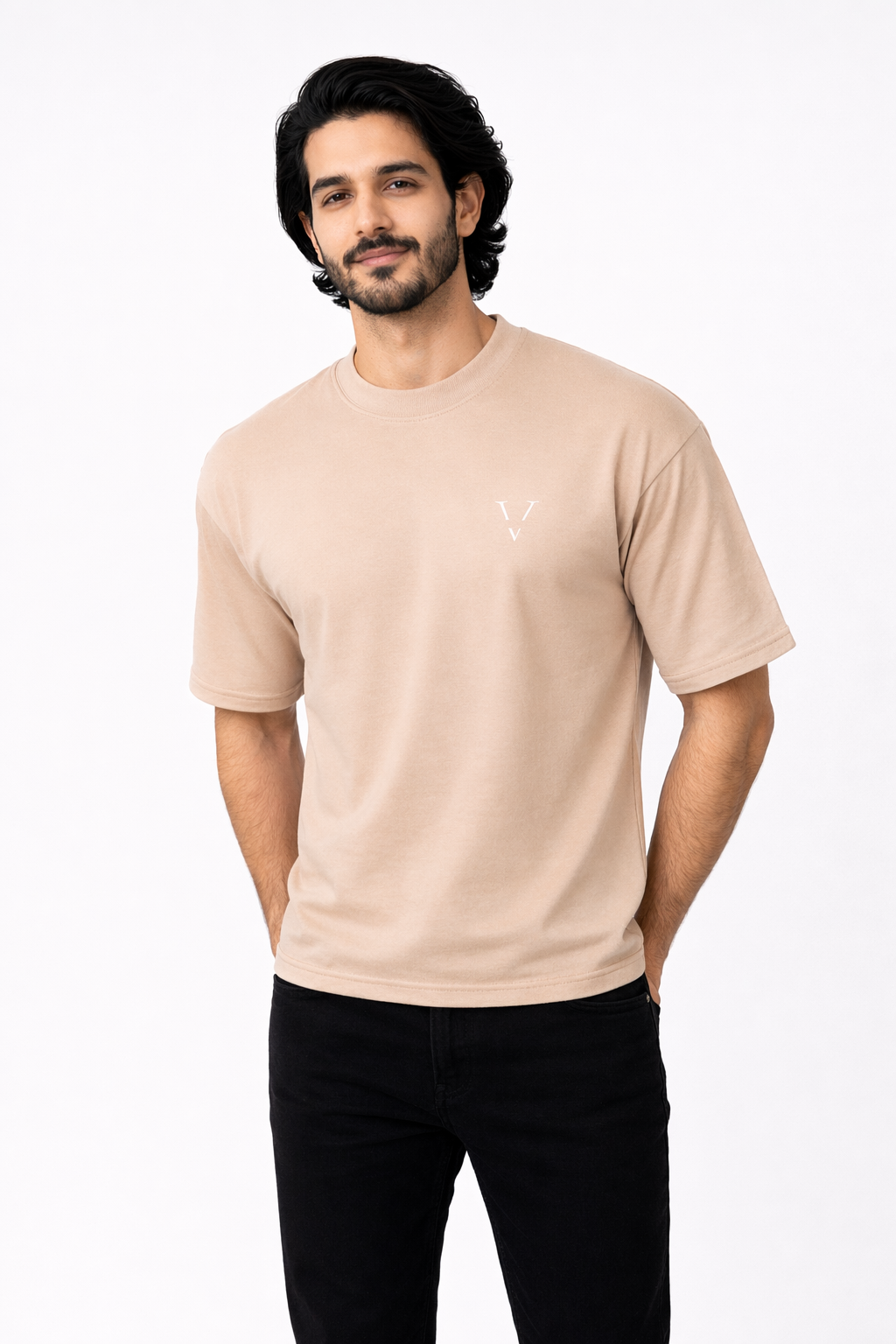 Boxy Fit Shirt Beige
