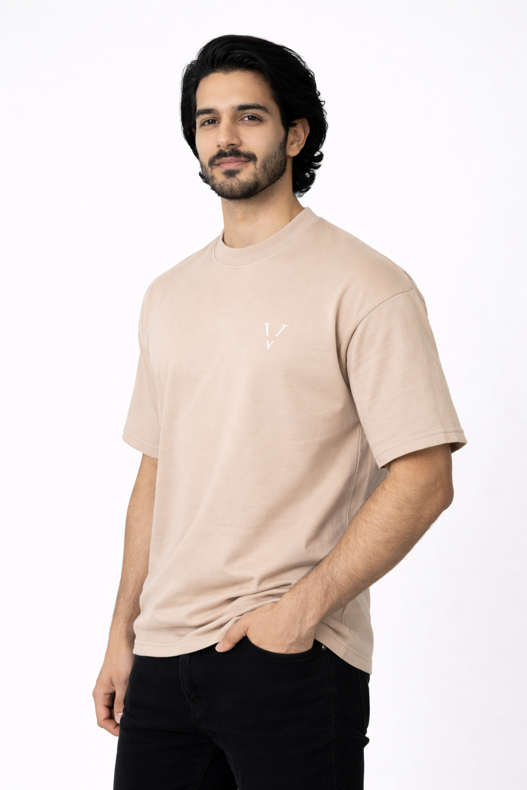 Boxy Fit Shirt Beige